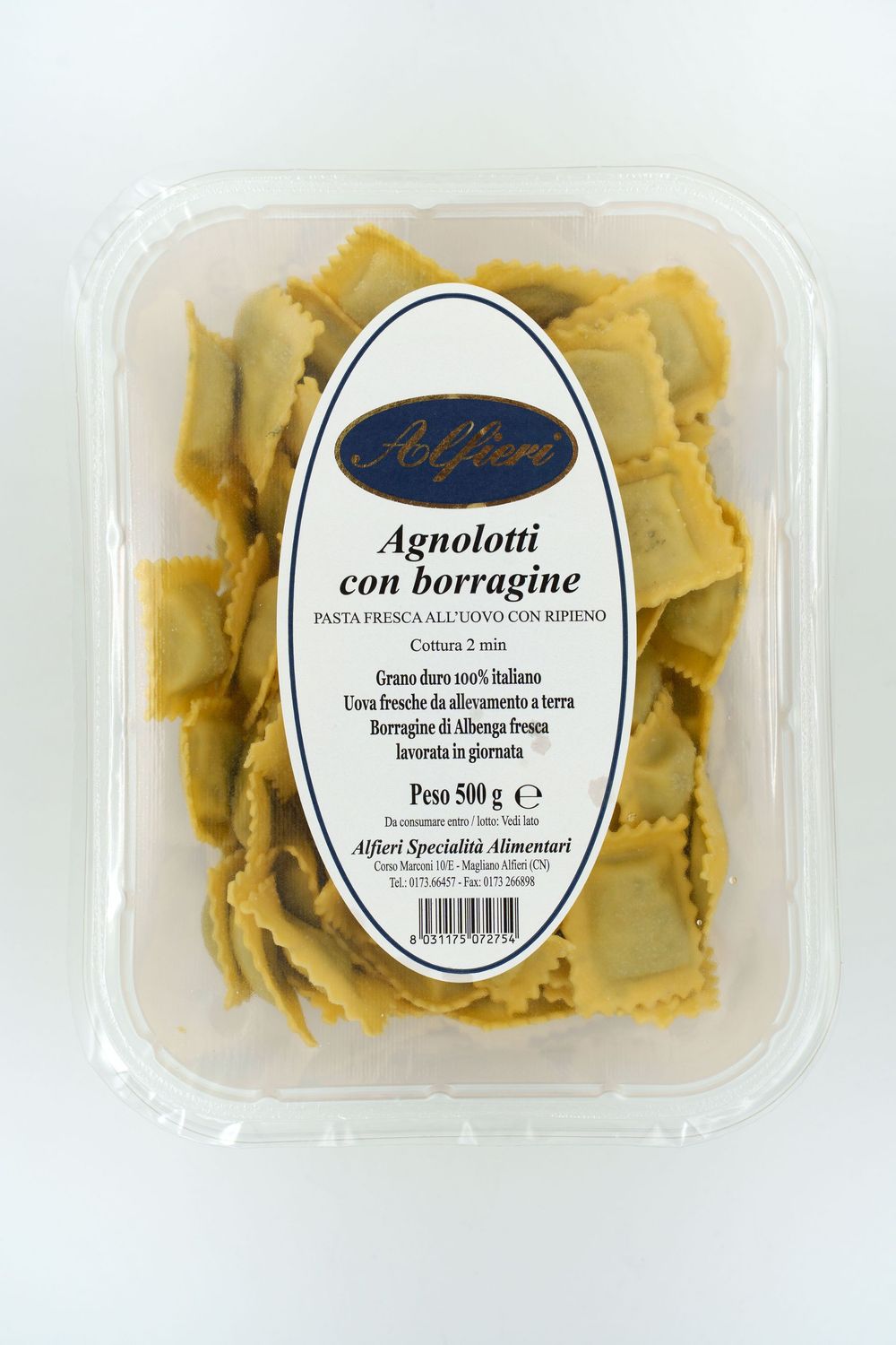 Agnolotti con borragine