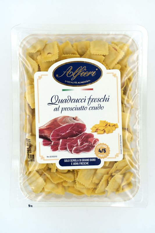 Quadrucci freschi al prosciutto crudo