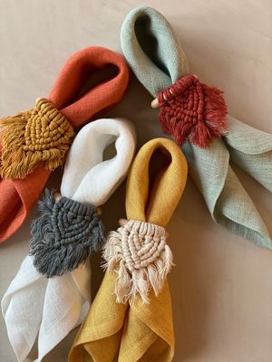 Macrame napking rings (set 2 stuks)