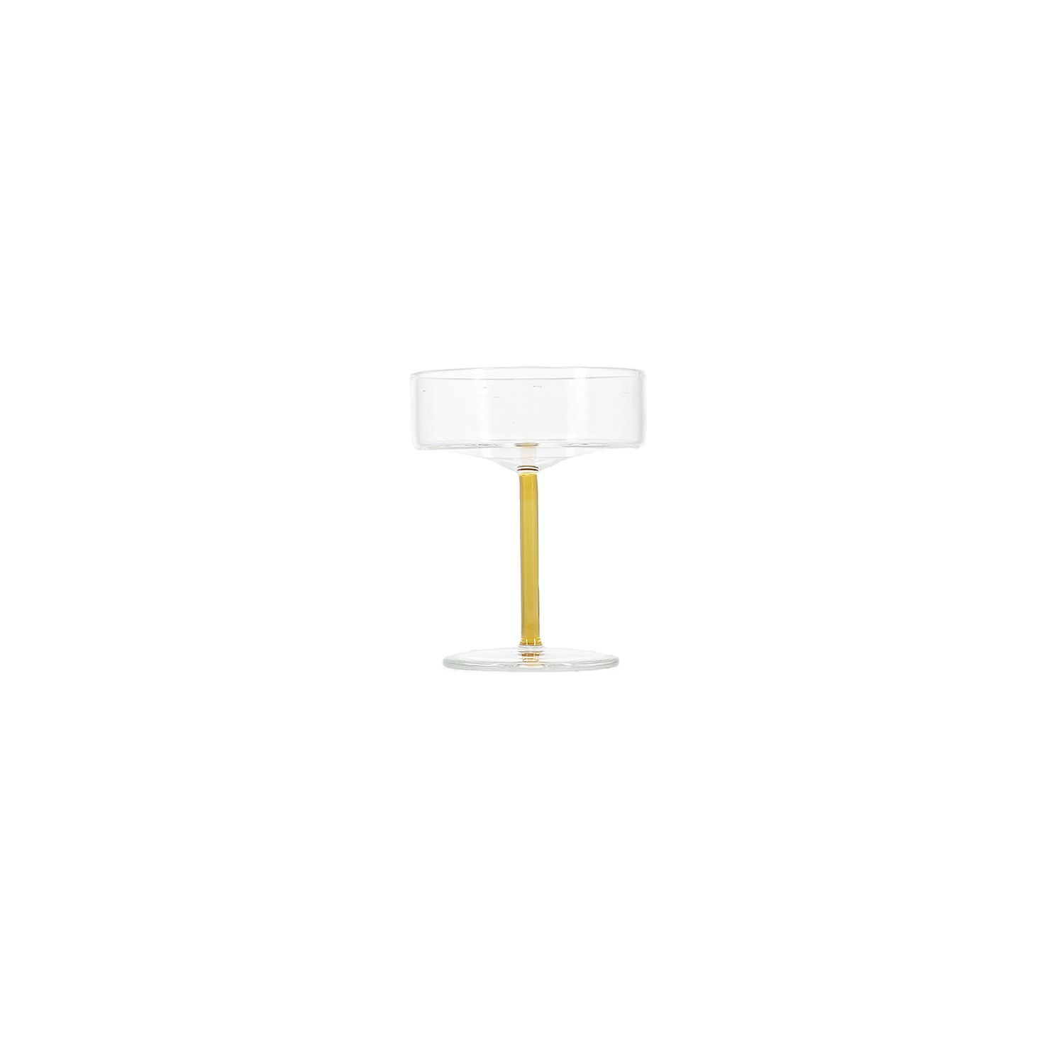 Champagneglas coupe geel / Fizz