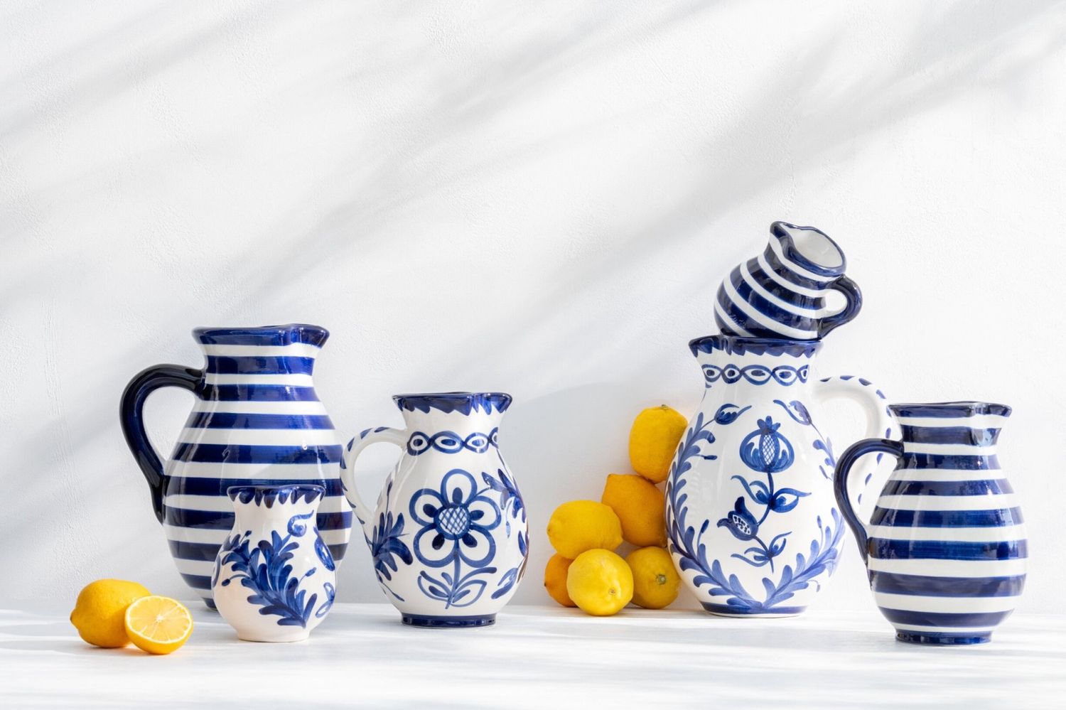Kan gestreept blauw