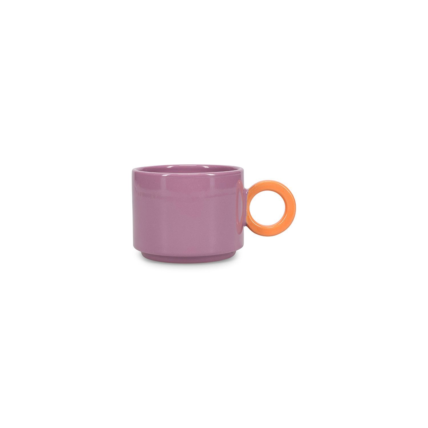 Koffietas 28cl / Lou, Colour: Paars/oranje oor