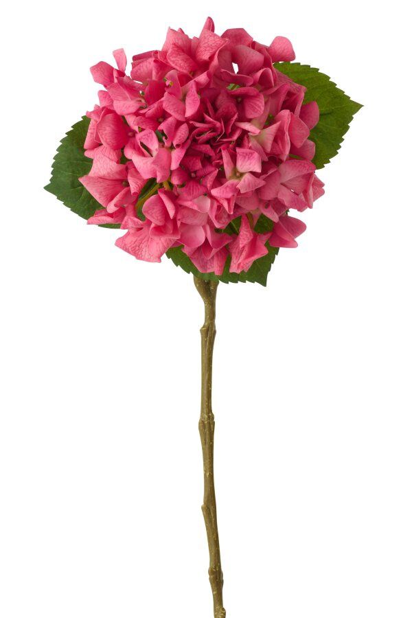Hortensia kunstbloem, Colour: Donker roze