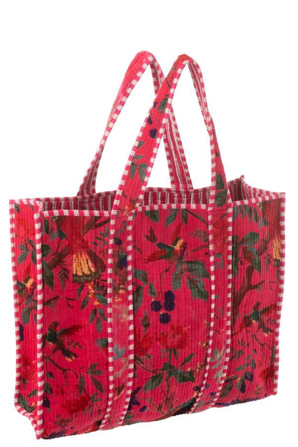 Handtas fluweel, Colour: Roze