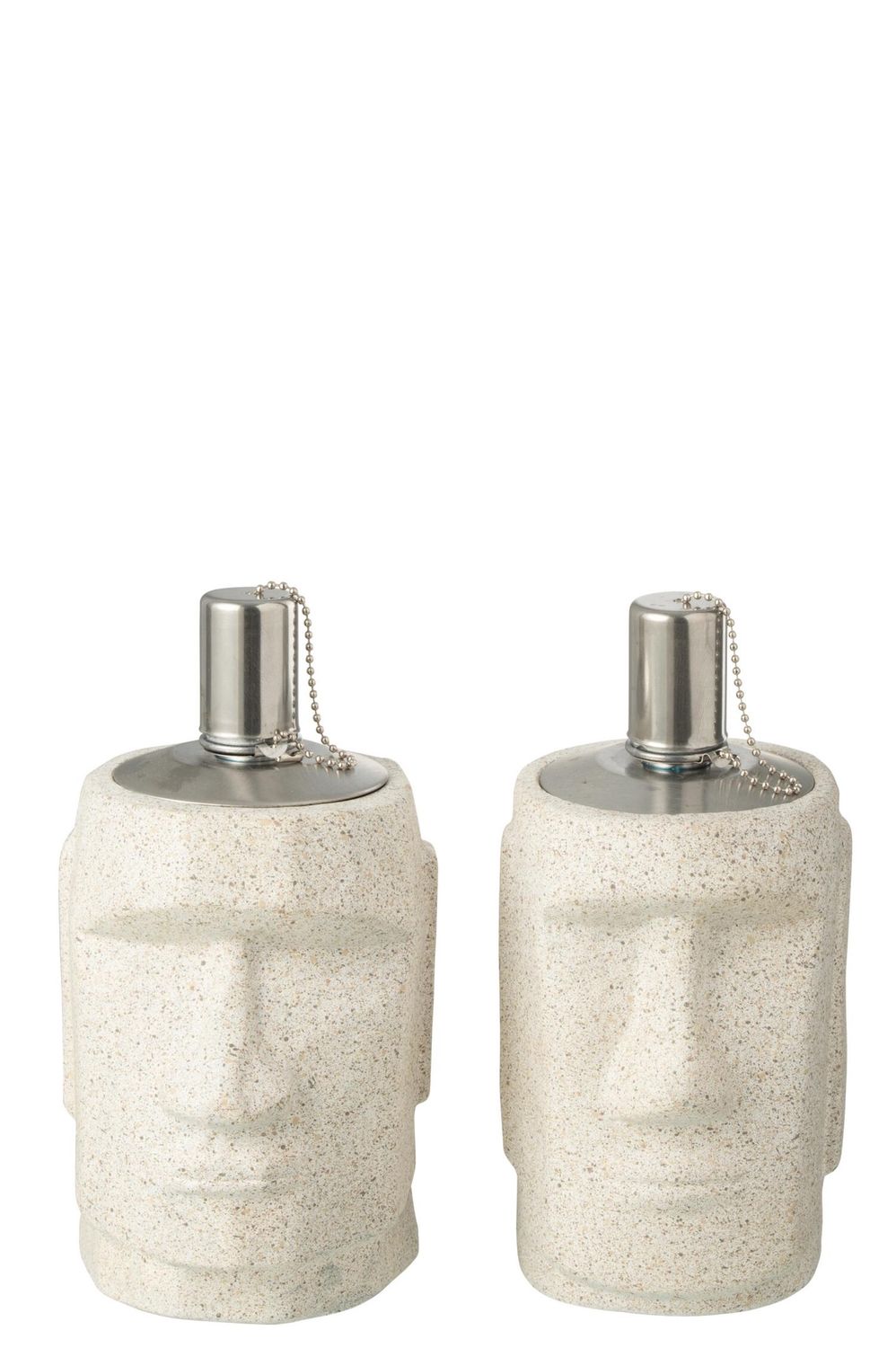 Olielamp Moai cement