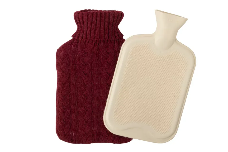 Warmwaterkruik met gebreide hoes, Colour: Bordeaux
