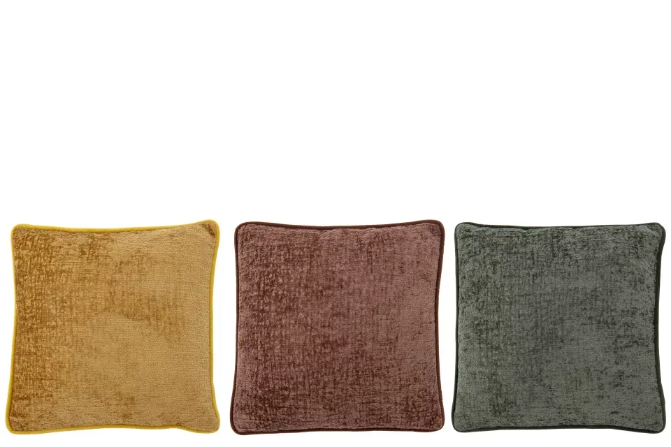 Kussen chenille stof (45x45cm), Colour: Geel