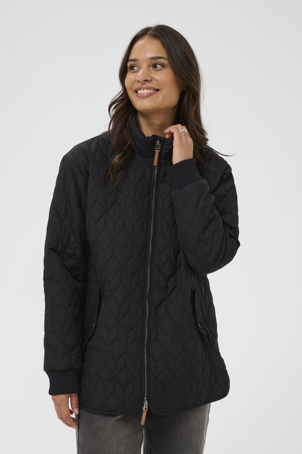 KAleila Quilt Jacket, Color: Black Deep, Size: 34