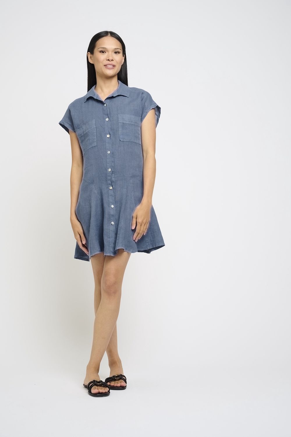 3021 Flared Dr, Color: Azu, Size: XS