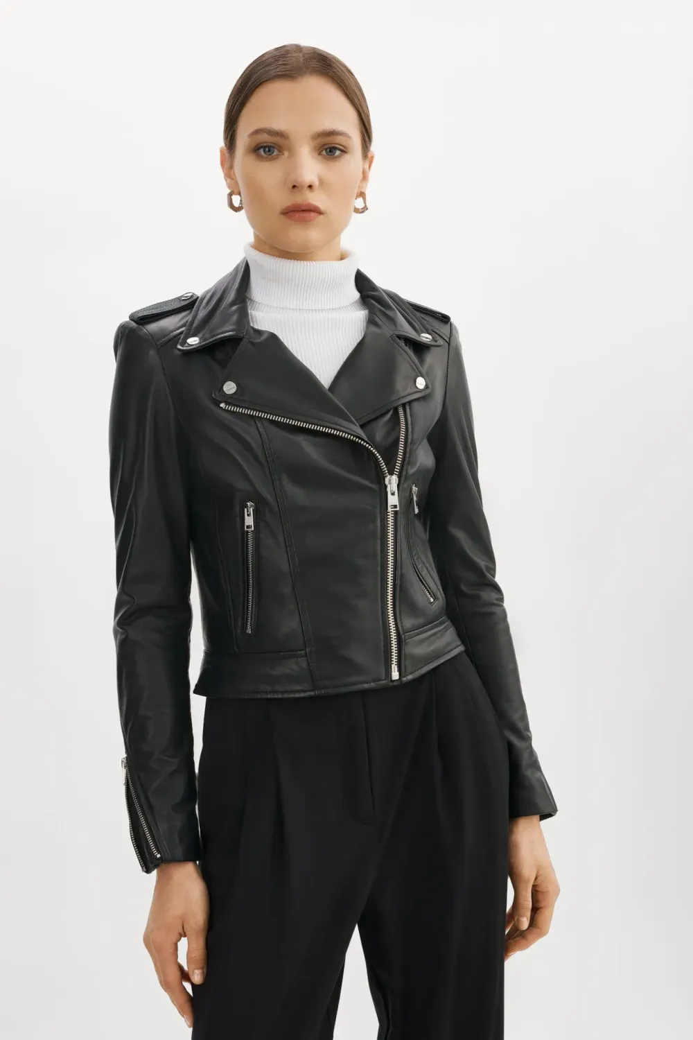 Donna Leather Jkt, Color: Blk/S, Size: M