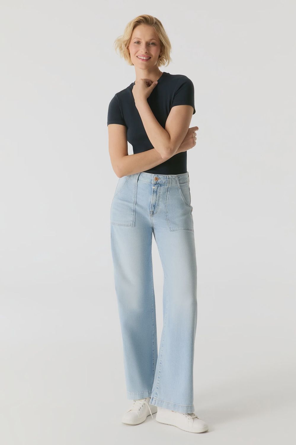 Lulu Wide Leg, Color: Aqua Blue, Size: 25