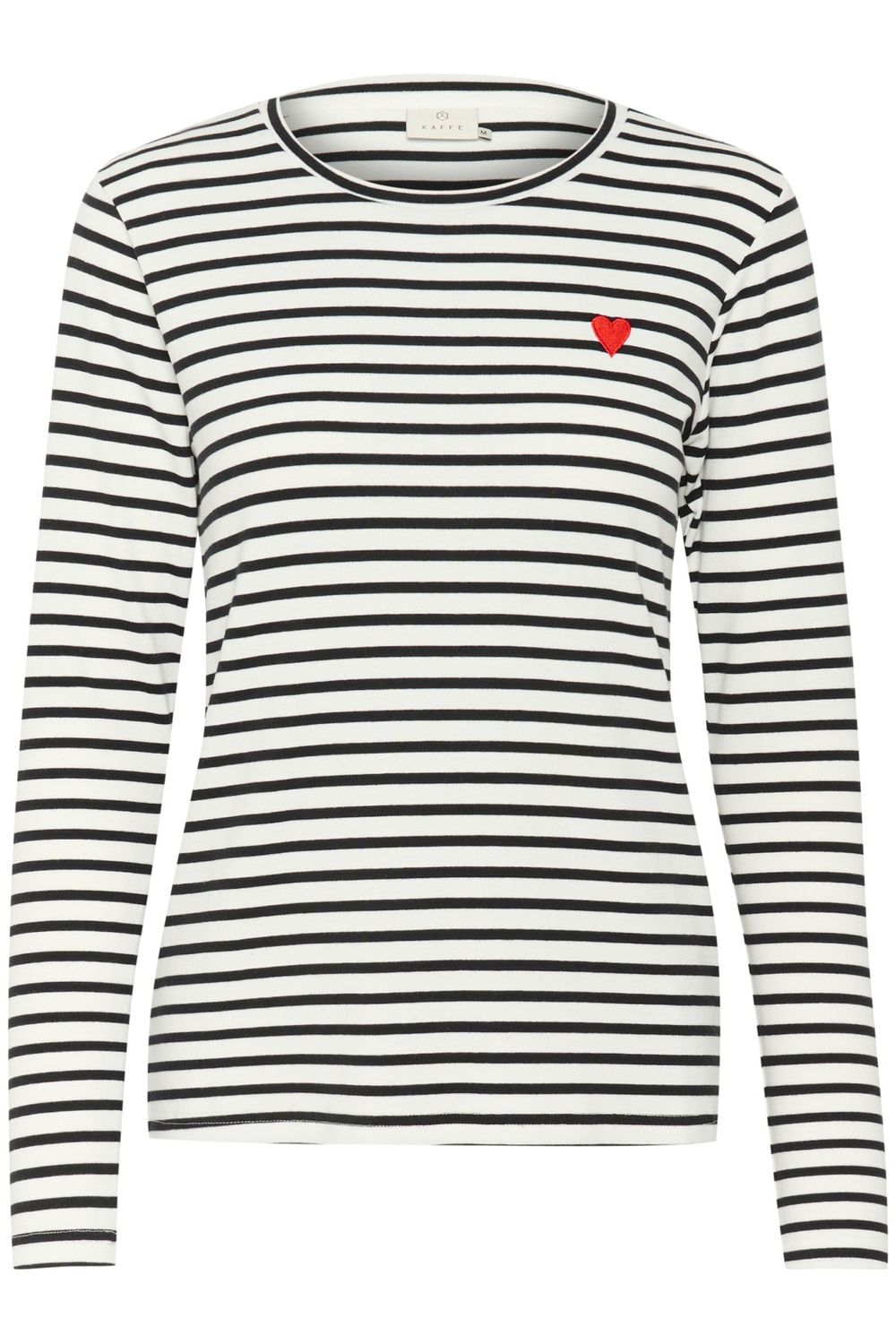 Liddy T-Shirt, Color: Chalk/Black-Fiery Red Heart, Size: XS