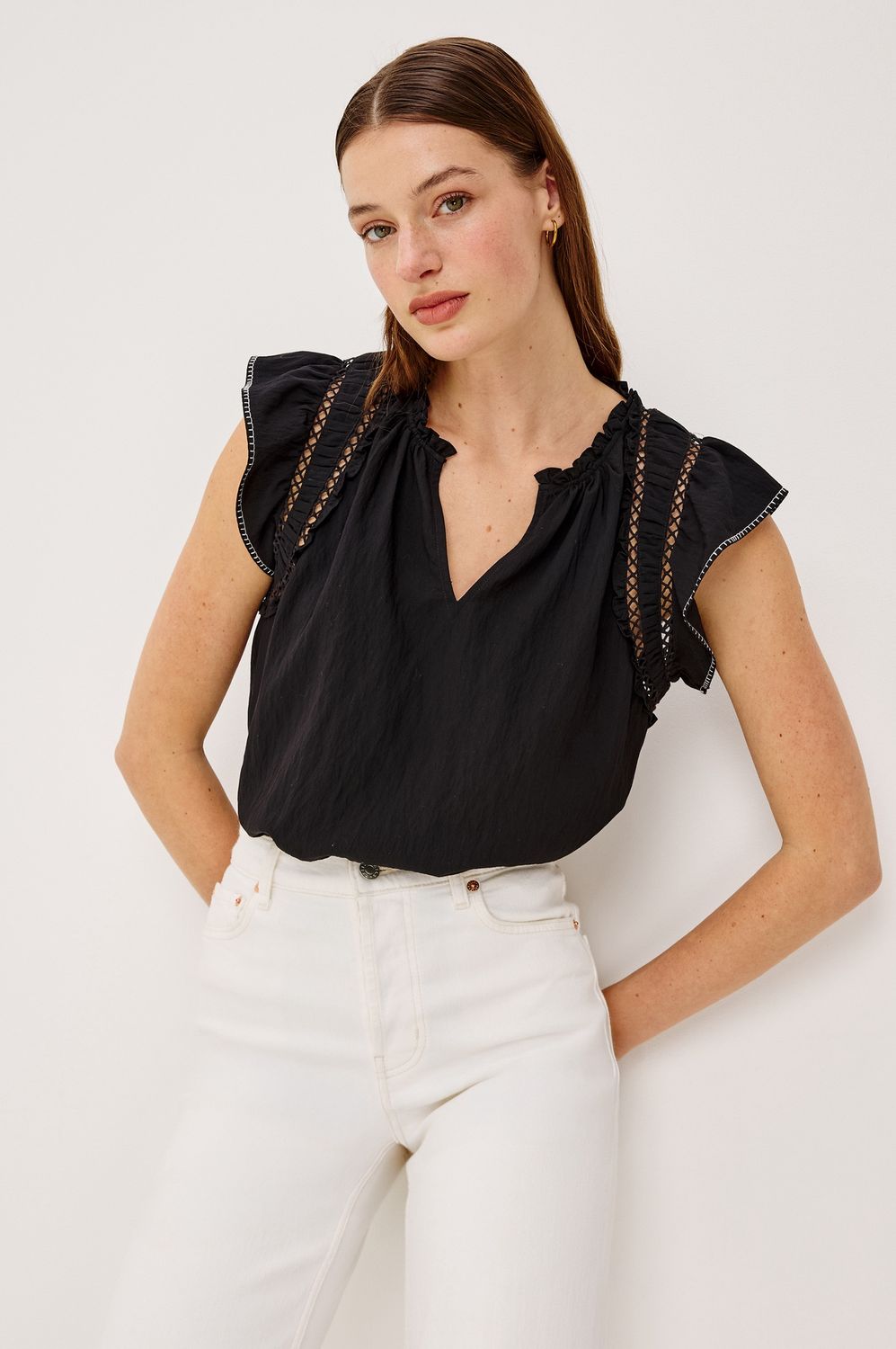ALLEA Top, Color: BLACK, Size: XS