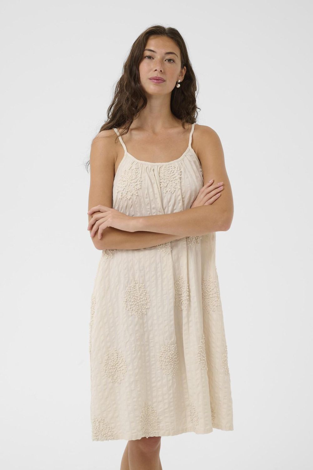 CUlelau Strap Dress, Color: Whitecap, Size: S