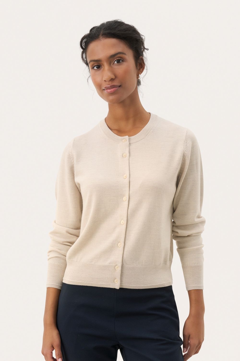NoelaniPW Cardigan, Color: Natural Melange, Size: XS