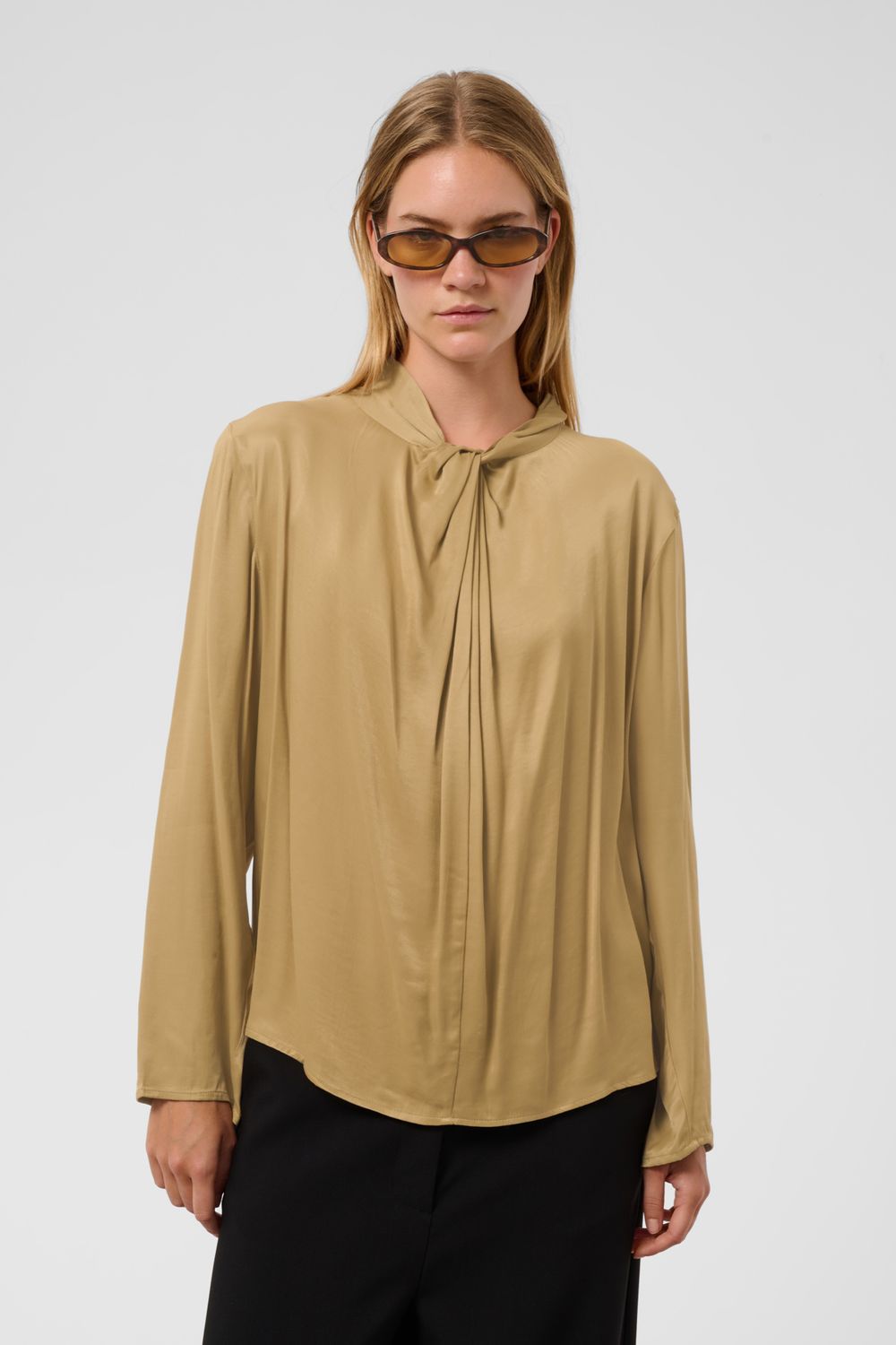 SLNadeya Blouse LS, Color: Fennel Seed, Size: S