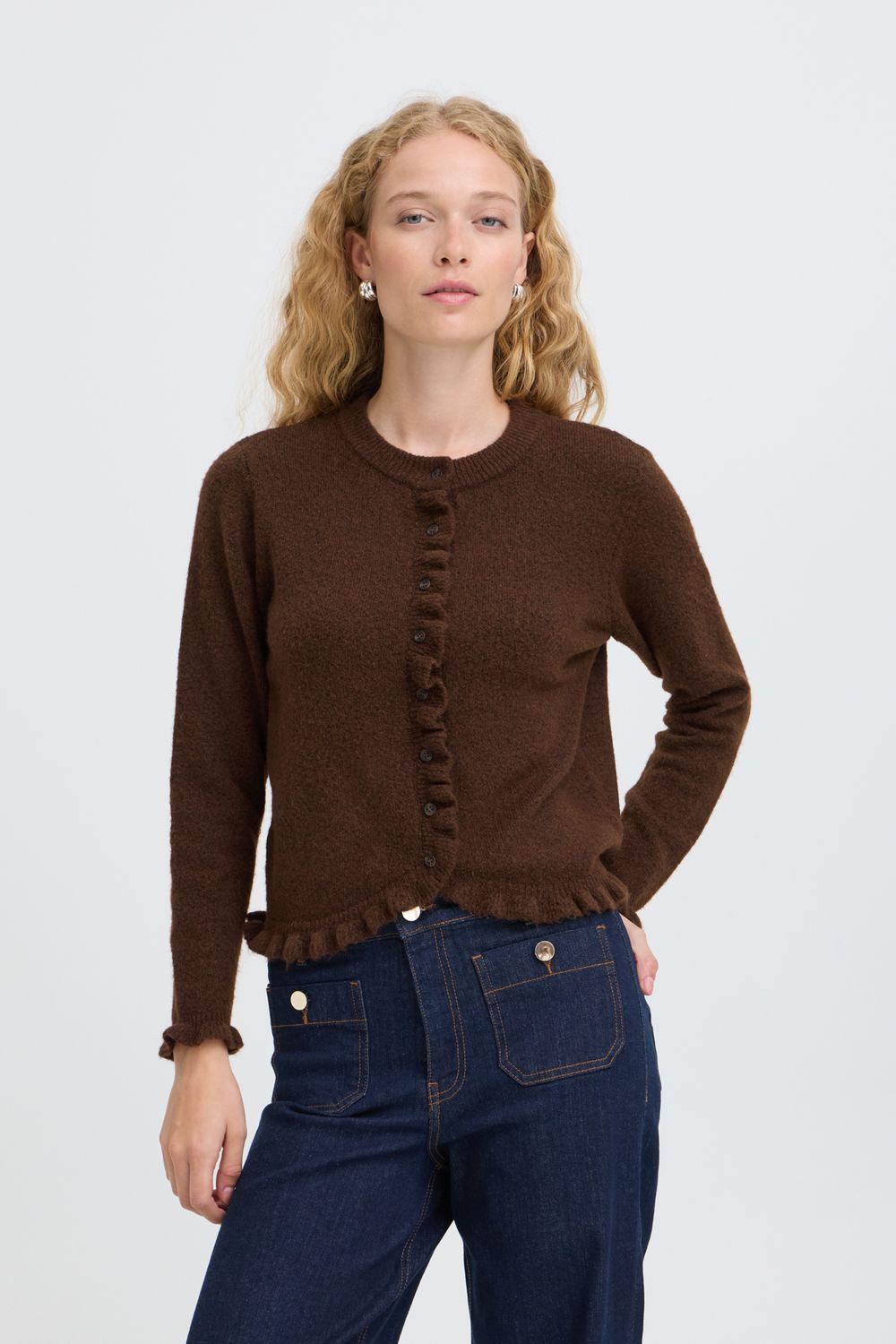 BYOFIRA FRILL CARDIGAN