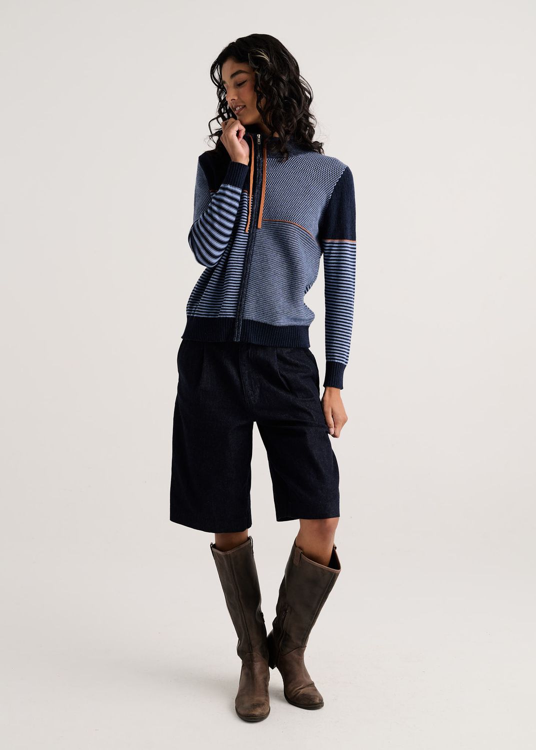Knit Zip Cardi