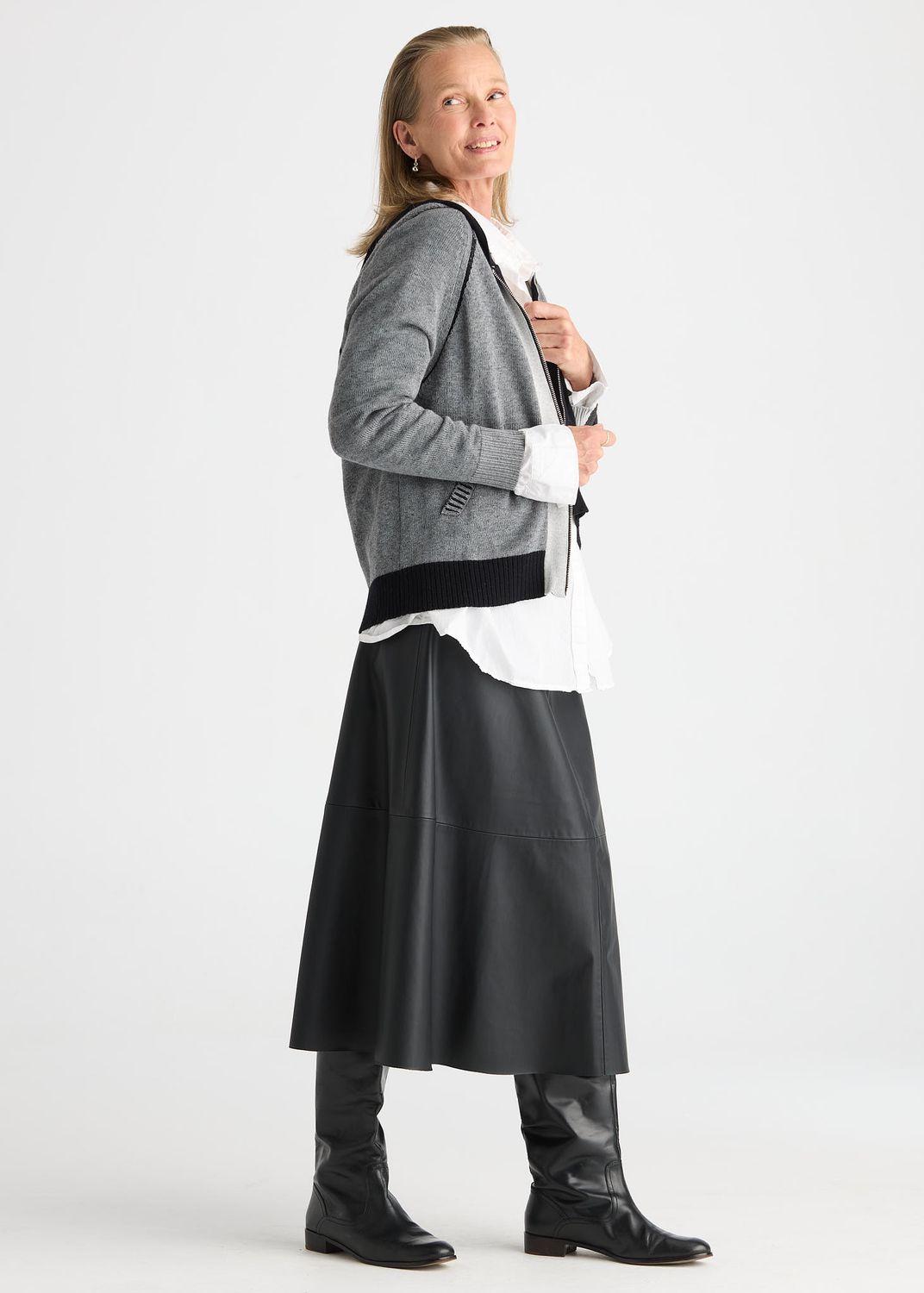 Plaited Zip Up Hoodie
