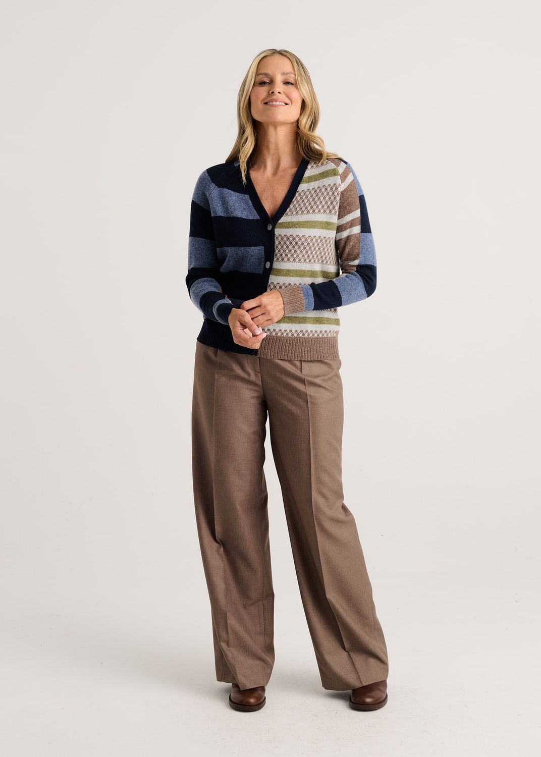Stripe Meets Check Cardi