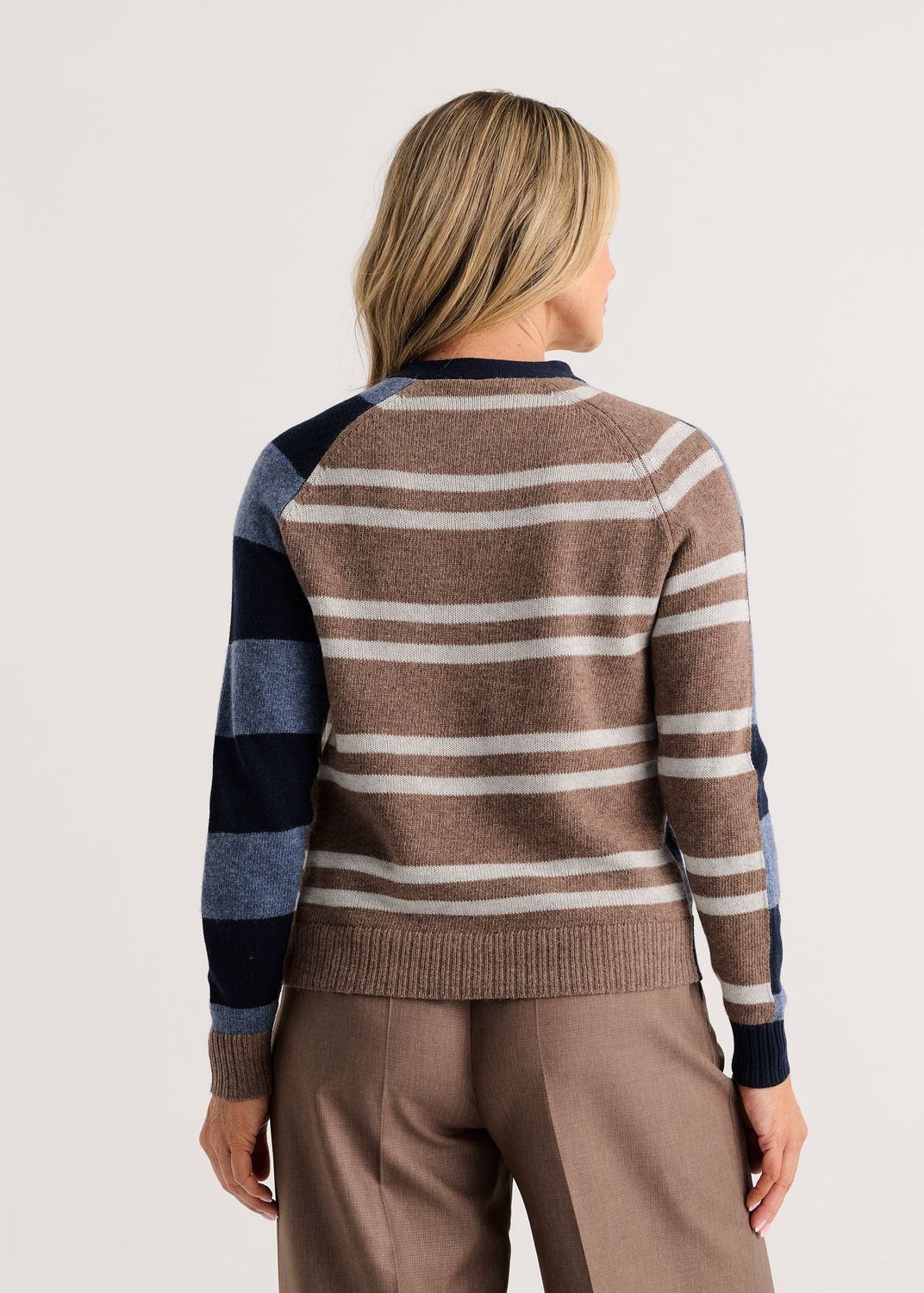 Stripe Meets Check Cardi