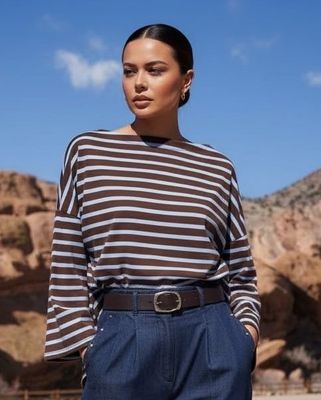 Blouse gestreept blauw