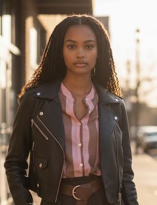 Blouse gestreept oud roze