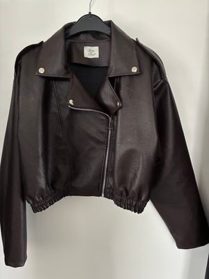 Jas bruin leatherlook