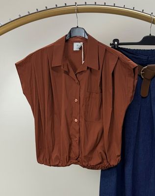 Blouse cognac