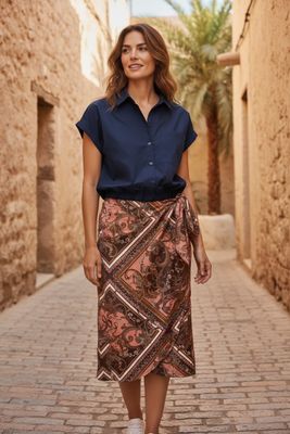 Blouse blauw