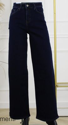 Wide Leg Stretch Jeans – Denim blue