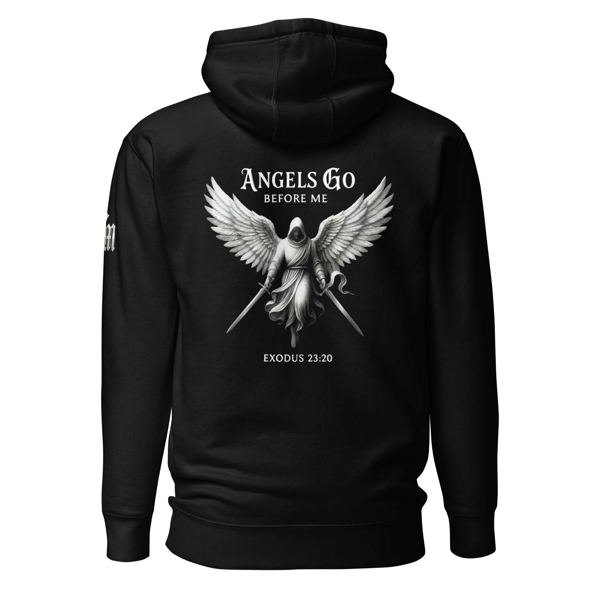 Angels Go Before Me Premium Design Pullover Hoodie