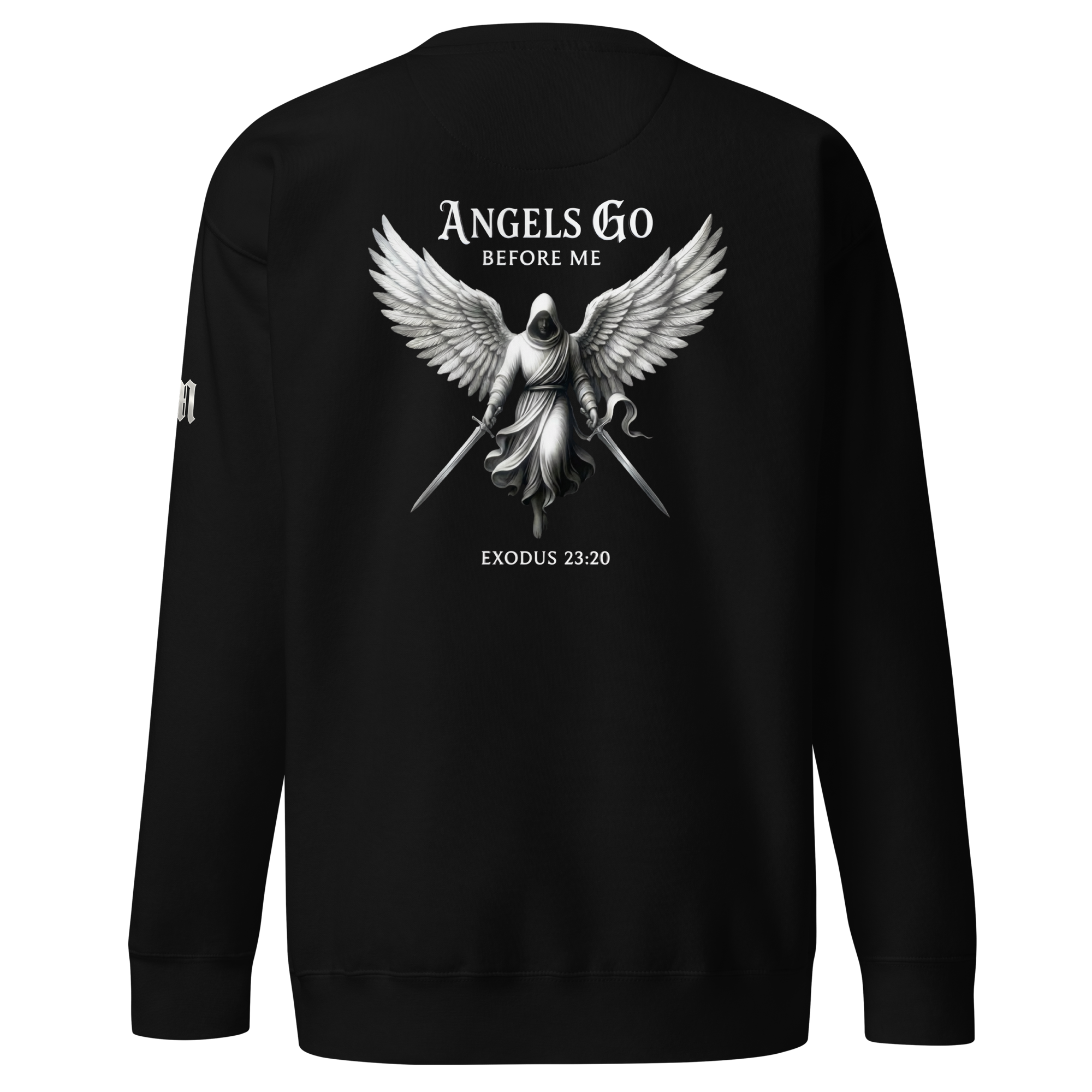 Angels Go Before Me Premium Design Sweatshirt