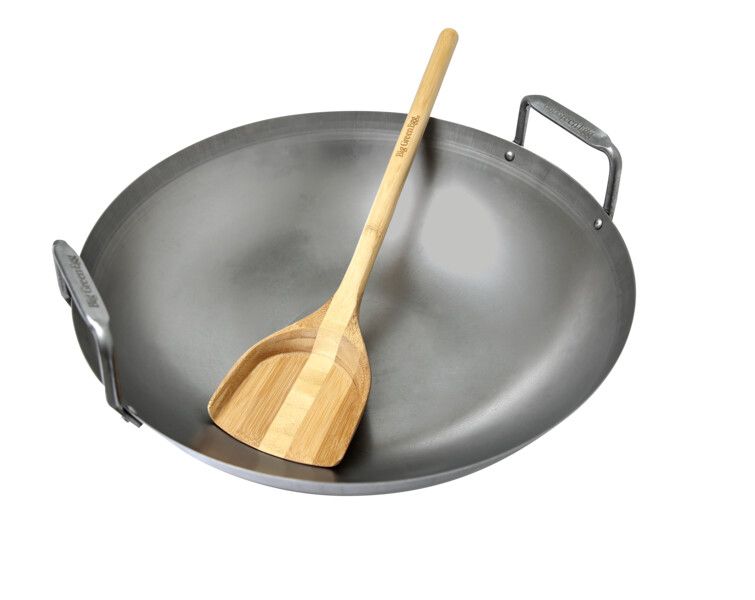 Karbonstahl-Wok mit Bambusspatel Ø 40cm
