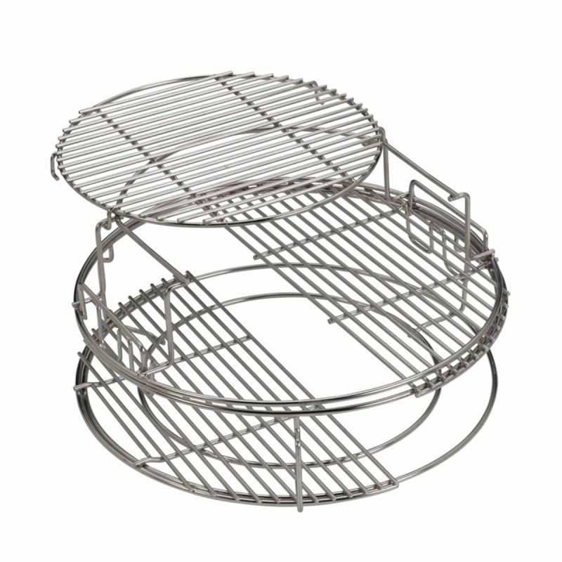 "5-teiliges EGGspander-Set XLarge ConvEGGtor Korb, 2-teiliger Ständerrost, 2x halbrunde Edelstahlroste"