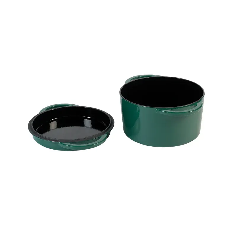 Grüner Gusseisentopf Large, XLarge, 2XL - 4 Liter, rund Ø 23cm