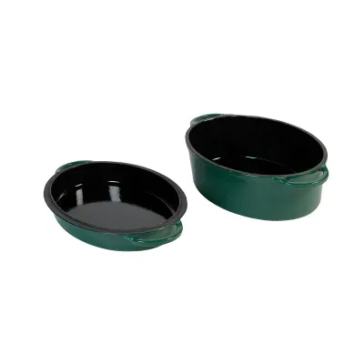 Grüner Gusseisentopf Large, XLarge, 2XL - 5,2 Liter, oval Ø 35cm Grüner Gusseisentopf Large, XLarge, 2XL - 5,2 Liter, oval Ø 35cm