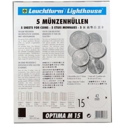 Lighthouse Optima Pages - 15 Pockets - Pack of 5