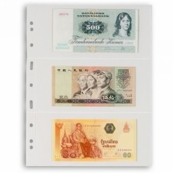 Lighthouse Grande  Archival 3 Pocket (Large Currency) Pages - Pack of 5