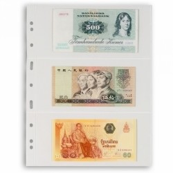 Lighthouse Grande Archival 3 Pocket (Large Currency) Pages - Pack of 5