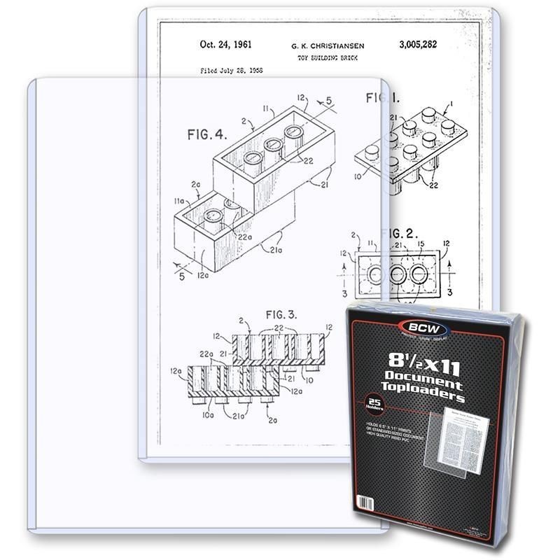 BCW 8.5X11 Document Top loader