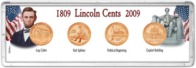4 Coin Lincoln Cent Holder - Snap-Tite Holder
