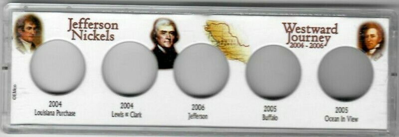 5 Coin Westward Journey Nickel Holder - Snap-Tite Holder