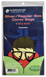 Guardhouse Resealable Bag for Thicker Silver Comic Books (Wide Size) - 7 1/4 x 10 1/2