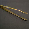 Showgard Stamp Tongs Professional Spade Tip - Gold Plated