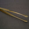 Showgard Stamp Tongs Professional Round Tip - Gold Plated