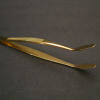 Showgard Stamp Tongs Angled Tip - Gold Plated