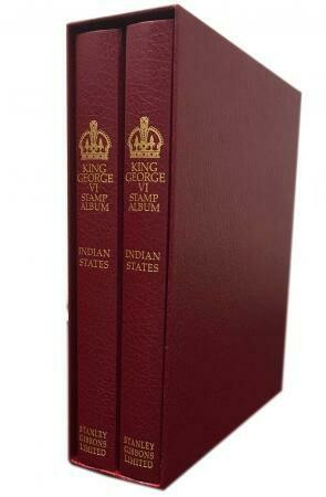 Stanley Gibbons King George V Indian States Stamp Album Set 1910-1936