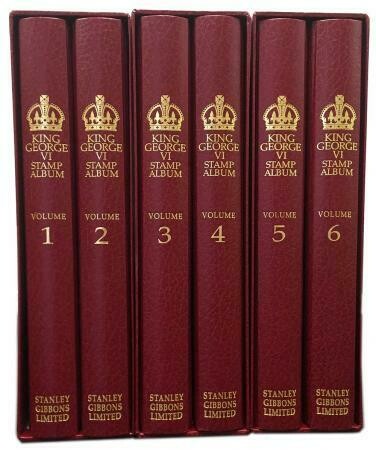 Stanley Gibbons King George VI Great Britain Stamp Album Set 1936-1952