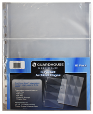 Guardhouse Shield 3 Pocket Polypropylene Pages - 10 pack